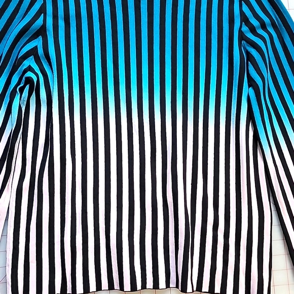 I.N.C  long sleeve  Blue Pink flare bell Arms Clasic Blouse bussiness top - Picture 4 of 5